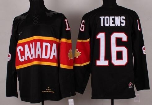 2014 Olympics Canada #16 Jonathan Toews Black Jersey