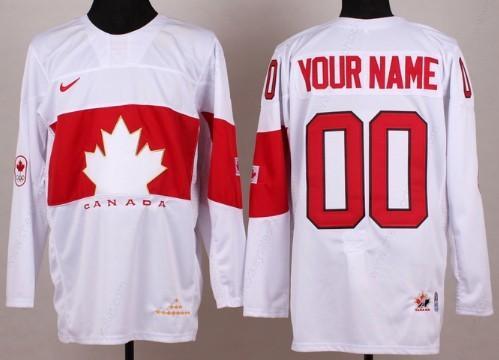 2014 Olympics Canada Men’s Customized Youths White Jersey