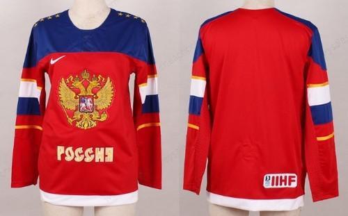 2014 Olympics Russia Blank Red Women’s Jersey