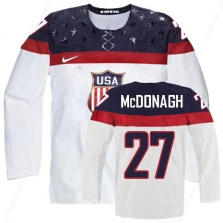 2014 Olympics Usa #27 Ryan Mcdonagh White Jersey