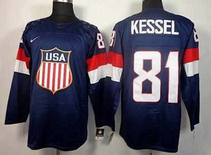 2014 Olympics Usa #81 Phil Kessel Navy Blue Jersey