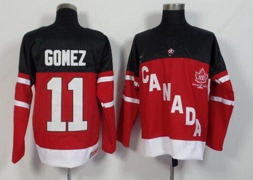 2014-15 Men’s Team Canada #11 Scott Gomez Retired Player Red 100Th Anniversary Jersey