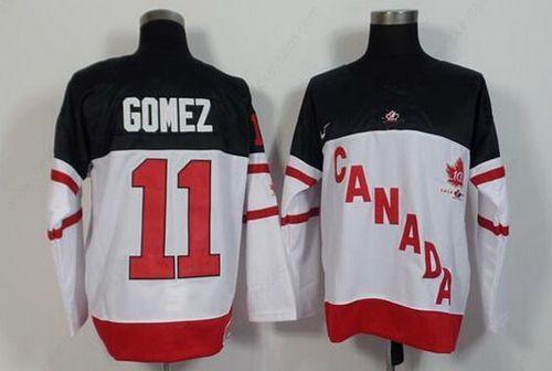 2014-15 Men’s Team Canada #11 Scott Gomez Retired Player White 100Th Anniversary Jersey