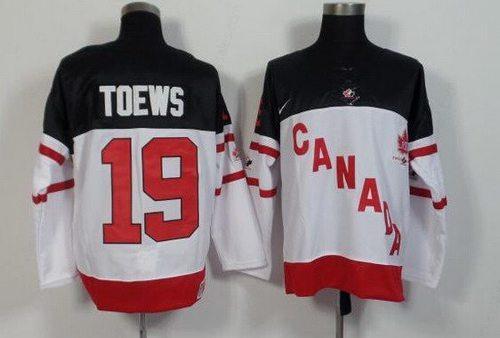 2014-15 Men’s Team Canada #19 Jonathan Toews White 100Th Anniversary Jersey