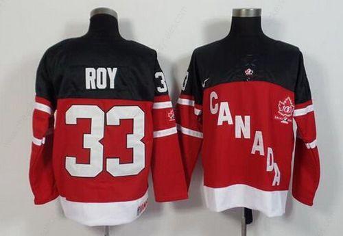 2014-15 Men’s Team Canada #33 Patrick Roy Retired Player Red 100Th Anniversary Jersey
