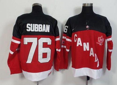 2014-15 Men’s Team Canada #76 P.K. Subban Red 100Th Anniversary Jersey