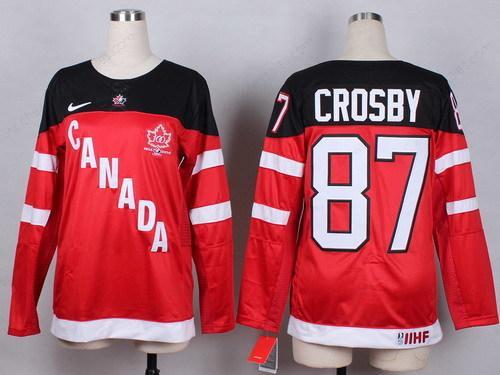 2014/15 Team Canada #87 Sidney Crosby Red 100Th Women’s Jersey