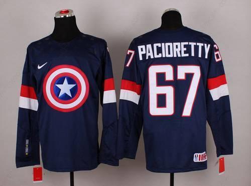 2015 Men’s Team Usa #67 Max Pacioretty Captain America Fashion Navy Blue Jersey