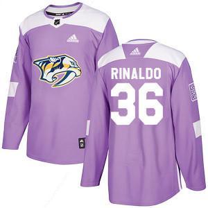 Adidas #36 Zac Rinaldo Nashville Predators Men’s Authentic Fights Cancer Practice Purple Jersey