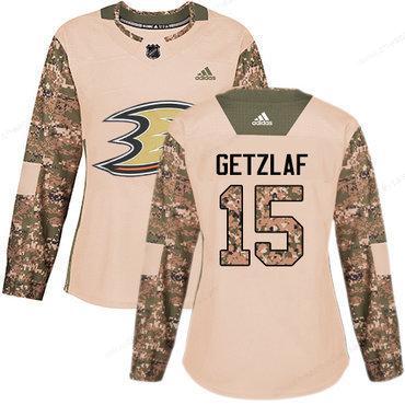 Adidas Anaheim Ducks #15 Ryan Getzlaf Camo Authentic 2017 Veterans Day Women’s Stitched NHL Jersey