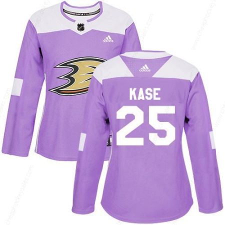 Adidas Anaheim Ducks #25 Ondrej Kase Purple Authentic Fights Cancer Women’s Stitched NHL Jersey