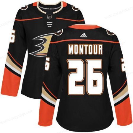 Adidas Anaheim Ducks #26 Brandon Montour Black Home Authentic Women’s Stitched NHL Jersey