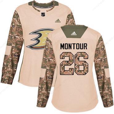 Adidas Anaheim Ducks #26 Brandon Montour Camo Authentic 2017 Veterans Day Women’s Stitched NHL Jersey