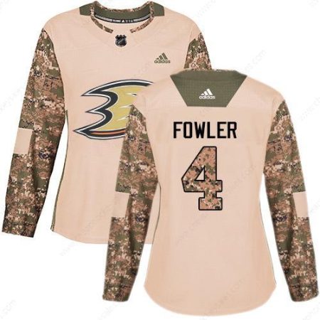 Adidas Anaheim Ducks #4 Cam Fowler Camo Authentic 2017 Veterans Day Women’s Stitched NHL Jersey