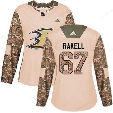 Adidas Anaheim Ducks #67 Rickard Rakell Camo Authentic 2017 Veterans Day Women’s Stitched NHL Jersey