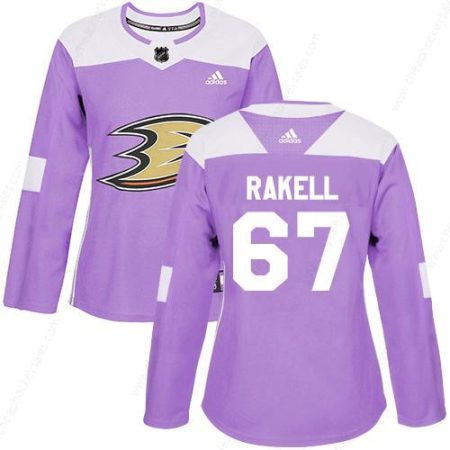 Adidas Anaheim Ducks #67 Rickard Rakell Purple Authentic Fights Cancer Women’s Stitched NHL Jersey