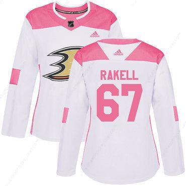 Adidas Anaheim Ducks #67 Rickard Rakell White Pink Authentic Fashion Women’s Stitched NHL Jersey