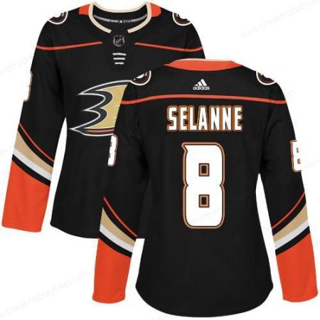 Adidas Anaheim Ducks #8 Teemu Selanne Black Home Authentic Women’s Stitched NHL Jersey