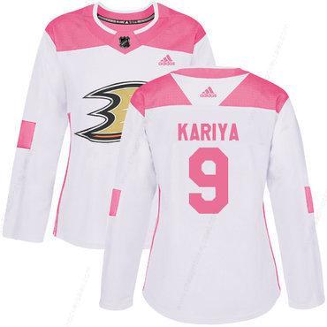 Adidas Anaheim Ducks #9 Paul Kariya White Pink Authentic Fashion Women’s Stitched NHL Jersey