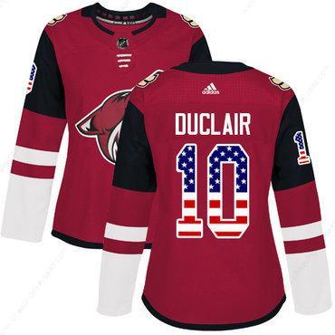 Adidas Arizona Coyotes #10 Anthony Duclair Maroon Home Authentic Usa Flag Women’s Stitched NHL Jersey