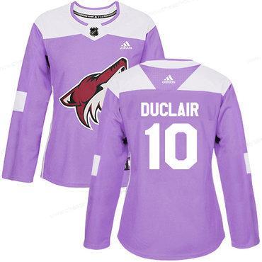 Adidas Arizona Coyotes #10 Anthony Duclair Purple Authentic Fights Cancer Women’s Stitched NHL Jersey