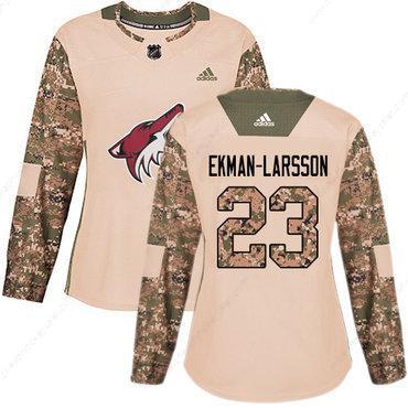 Adidas Arizona Coyotes #23 Oliver Ekman-Larsson Camo Authentic 2017 Veterans Day Women’s Stitched NHL Jersey