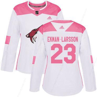 Adidas Arizona Coyotes #23 Oliver Ekman-Larsson White Pink Authentic Fashion Women’s Stitched NHL Jersey