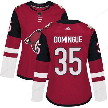 Adidas Arizona Coyotes #35 Louis Domingue Maroon Home Authentic Women’s Stitched NHL Jersey