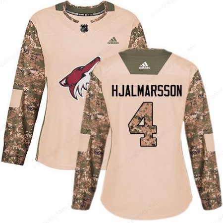 Adidas Arizona Coyotes #4 Niklas Hjalmarsson Camo Authentic 2017 Veterans Day Women’s Stitched NHL Jersey