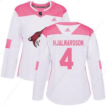 Adidas Arizona Coyotes #4 Niklas Hjalmarsson White Pink Authentic Fashion Women’s Stitched NHL Jersey