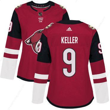 Adidas Arizona Coyotes #9 Clayton Keller Maroon Home Authentic Women’s Stitched NHL Jersey