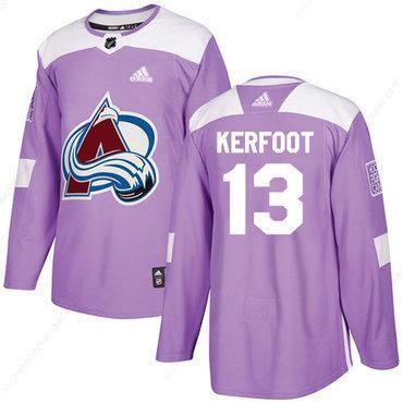 Adidas Avalanche #13 Alexander Kerfoot Purple Authentic Fights Cancer Stitched NHL Jersey