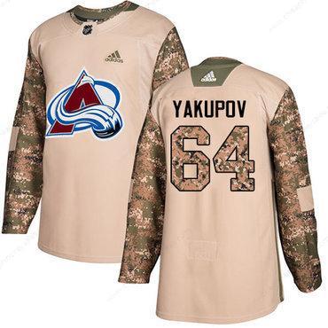 Adidas Avalanche #64 Nail Yakupov Camo Authentic 2017 Veterans Day Stitched NHL Jersey