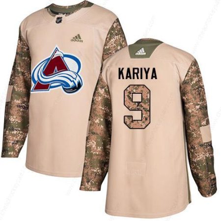 Adidas Avalanche #9 Paul Kariya Camo Authentic 2017 Veterans Day Stitched NHL Jersey