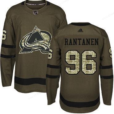 Adidas Avalanche #96 Mikko Rantanen Green Salute To Service Stitched Youth NHL Jersey