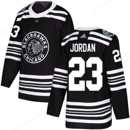 Adidas Blackhawks #23 Michael Jordan Black Authentic 2019 Winter Classic Stitched NHL Jersey