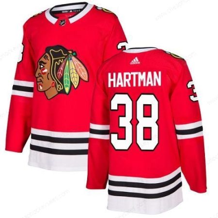 Adidas Blackhawks #38 Ryan Hartman Red Home Authentic Stitched Youth NHL Jersey