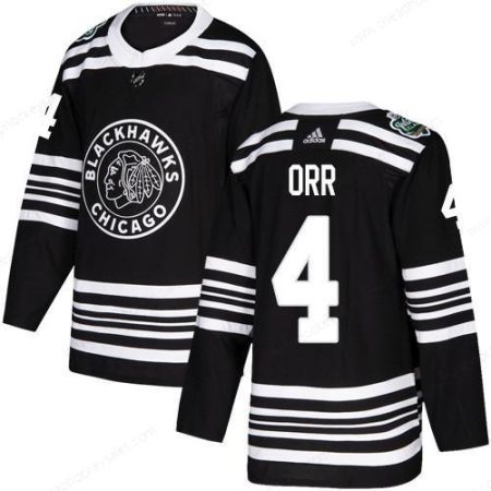 Adidas Blackhawks #4 Bobby Orr Black Authentic 2019 Winter Classic Stitched NHL Jersey