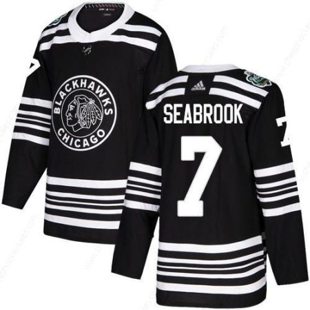 Adidas Blackhawks #7 Brent Seabrook Black Authentic 2019 Winter Classic Stitched NHL Jersey