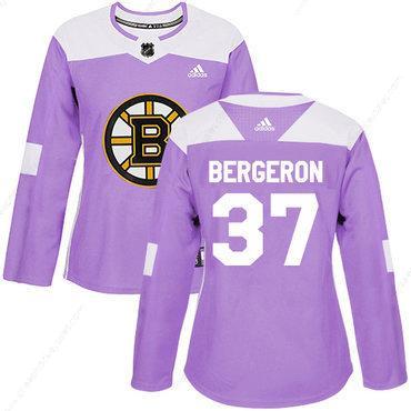 Adidas Boston Bruins #37 Patrice Bergeron Purple Authentic Fights Cancer Women’s Stitched NHL Jersey