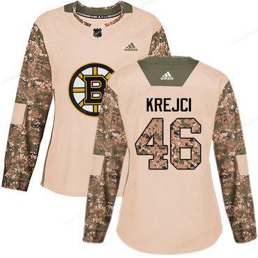 Adidas Boston Bruins #46 David Krejci Camo Authentic 2017 Veterans Day Women’s Stitched NHL Jersey