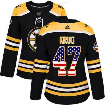 Adidas Boston Bruins #47 Torey Krug Black Home Authentic Usa Flag Women’s Stitched NHL Jersey