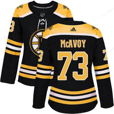 Adidas Boston Bruins #73 Charlie Mcavoy Black Home Authentic Women’s Stitched NHL Jersey