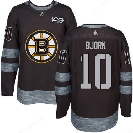 Adidas Bruins #10 Anders Bjork Black 1917-2017 100Th Anniversary Stitched NHL Jersey