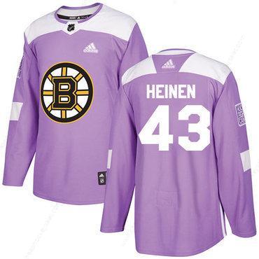 Adidas Bruins #43 Danton Heinen Purple Authentic Fights Cancer Stitched NHL Jersey