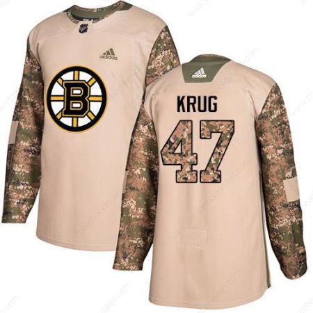 Adidas Bruins #47 Torey Krug Camo Authentic 2017 Veterans Day Stitched NHL Jersey