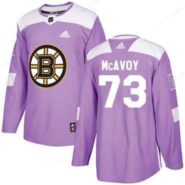 Adidas Bruins #73 Charlie Mcavoy Purple Authentic Fights Cancer Stitched NHL Jersey