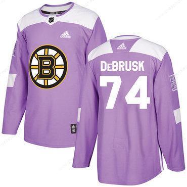 Adidas Bruins #74 Jake Debrusk Purple Authentic Fights Cancer Stitched NHL Jersey