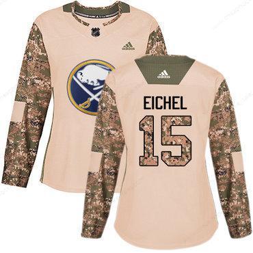 Adidas Buffalo Sabres #15 Jack Eichel Camo Authentic 2017 Veterans Day Women’s Stitched NHL Jersey