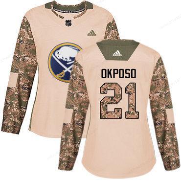 Adidas Buffalo Sabres #21 Kyle Okposo Camo Authentic 2017 Veterans Day Women’s Stitched NHL Jersey